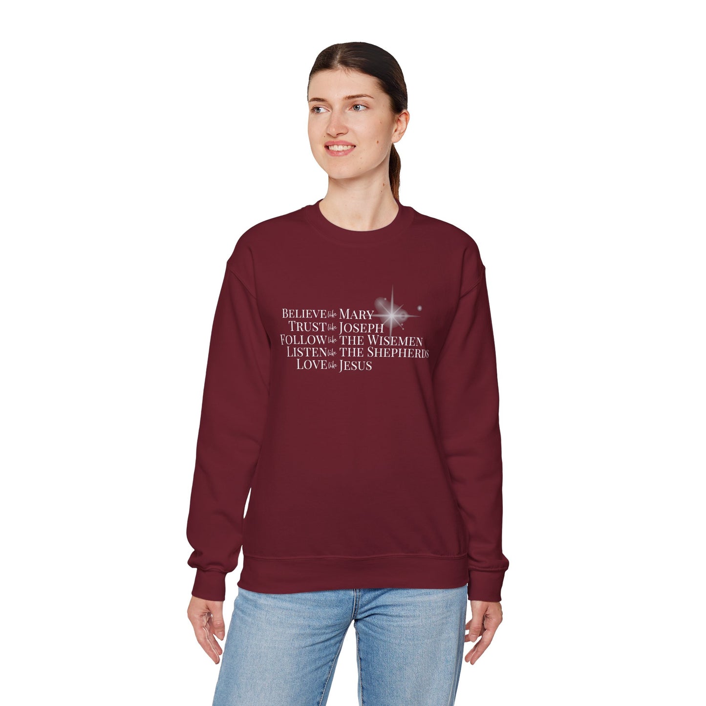 Love Like Jesus Christmas Crewneck Sweatshirt