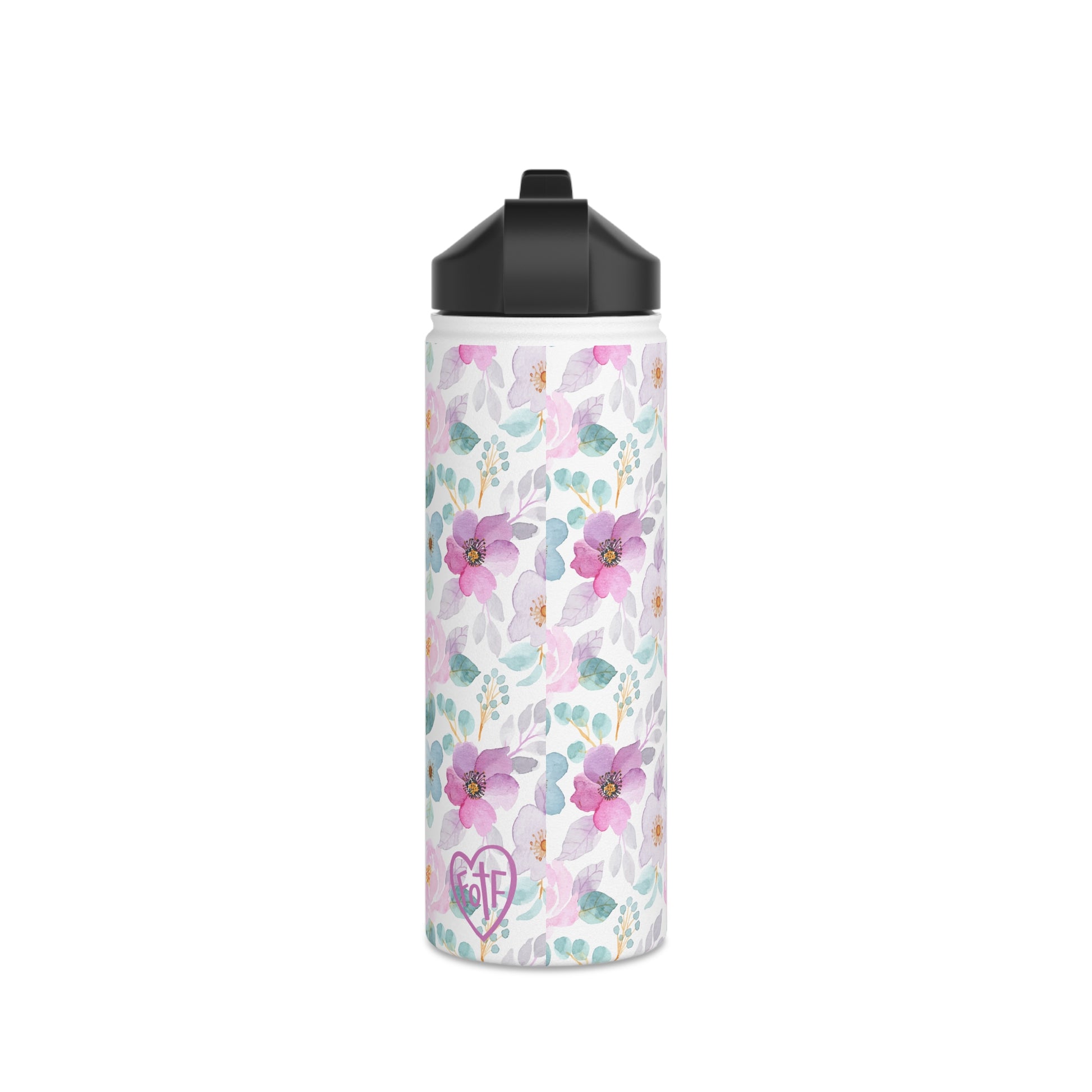 Floral Child of God Stainless Steel Water Bottle - Friends of the Faith