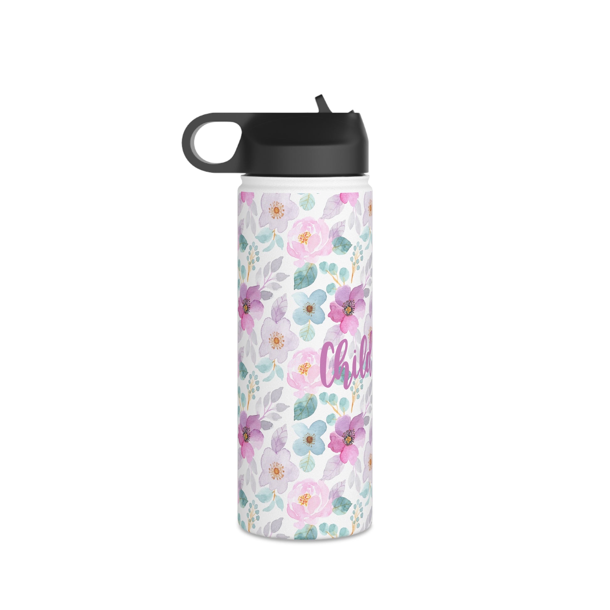 Floral Child of God Stainless Steel Water Bottle - Friends of the Faith