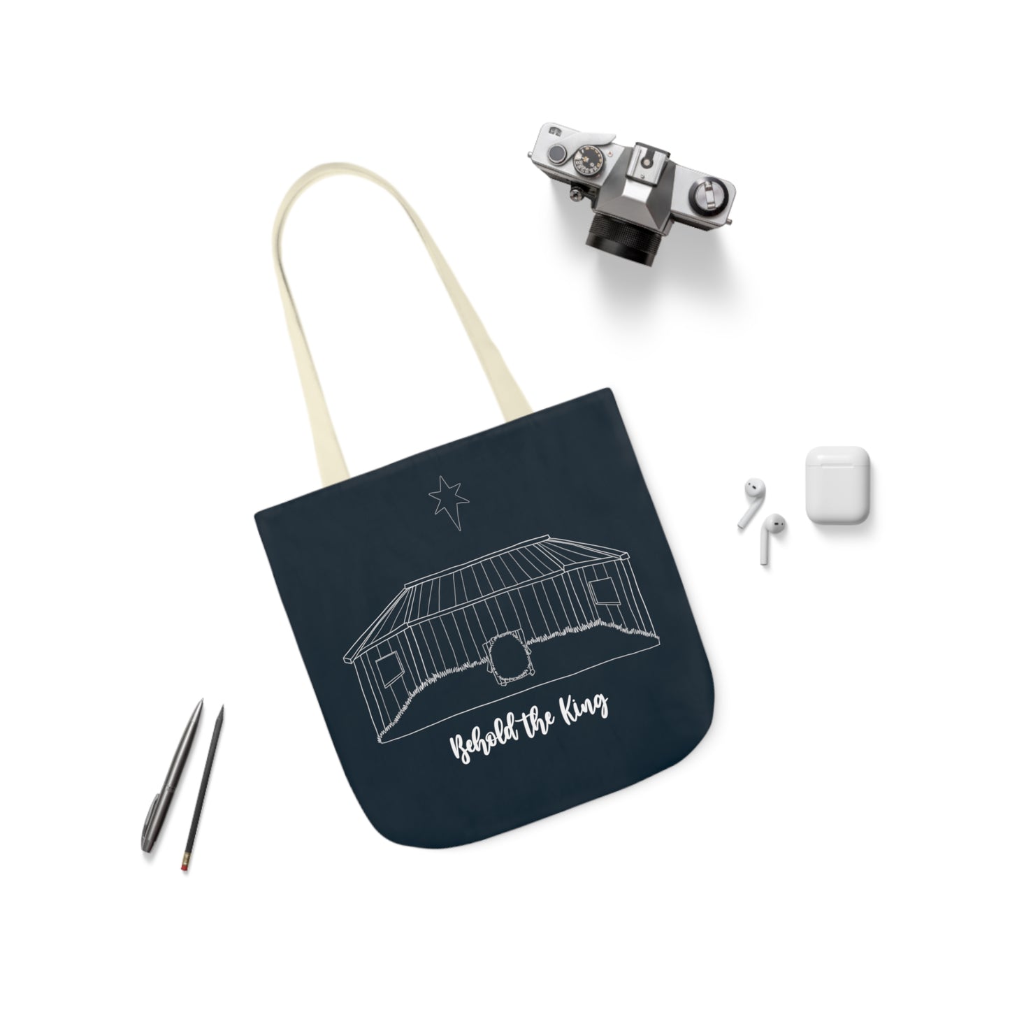 Behold the King Canvas Tote Bag