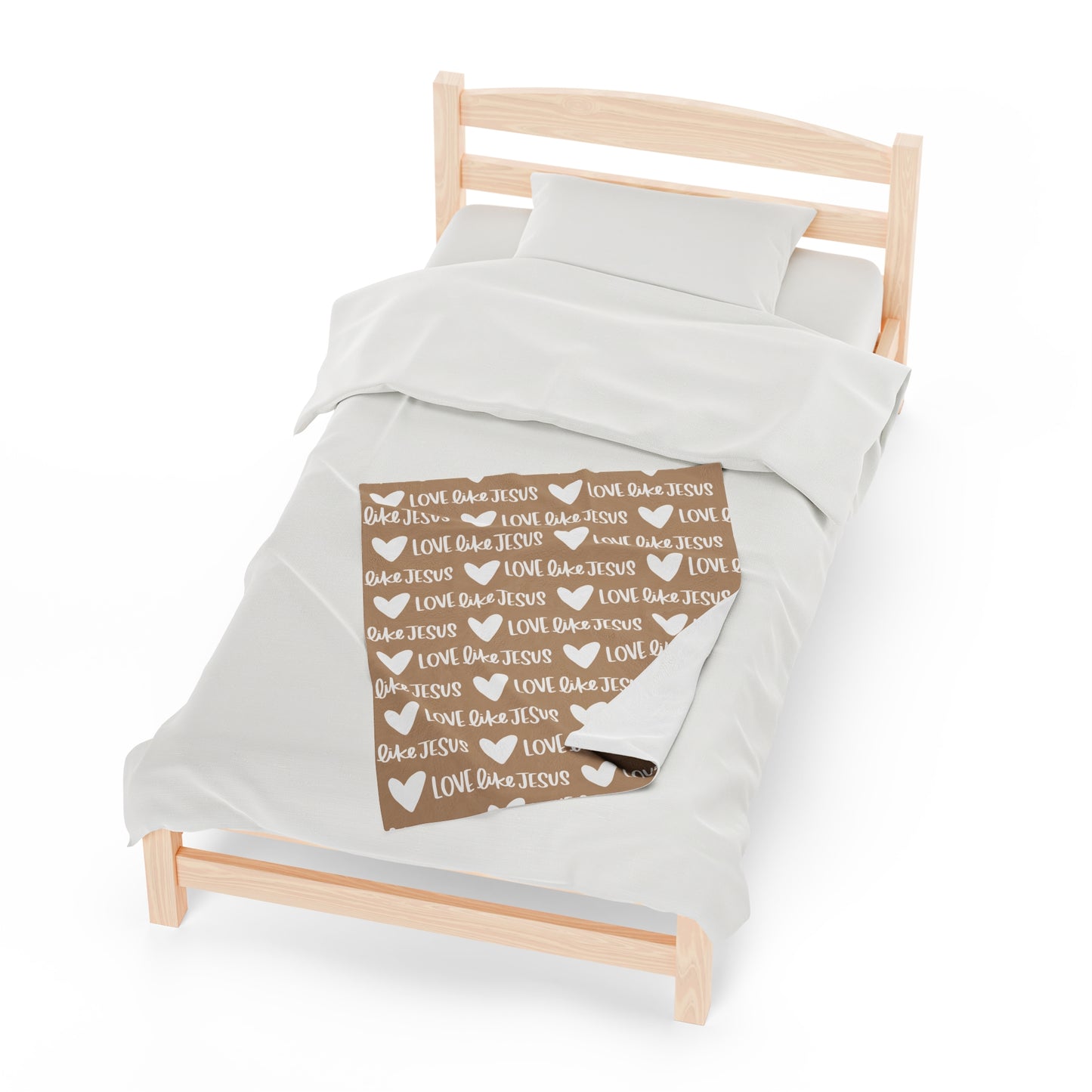 Love Like Jesus Beige Blanket - Friends of the Faith