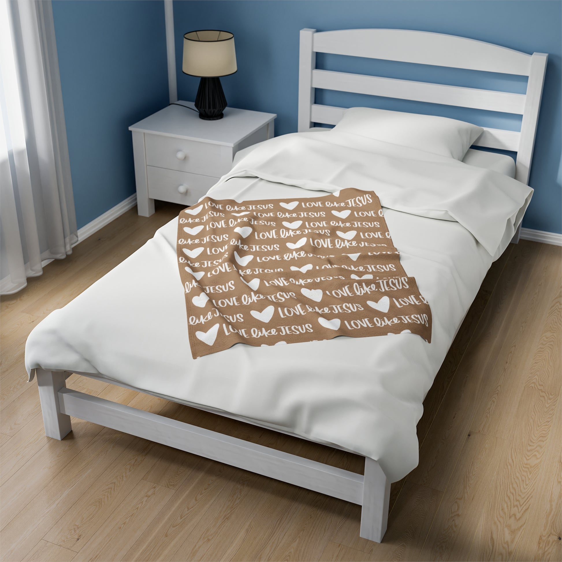 Love Like Jesus Beige Blanket - Friends of the Faith