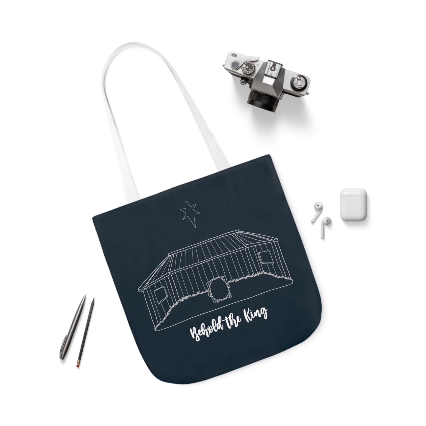 Behold the King Canvas Tote Bag