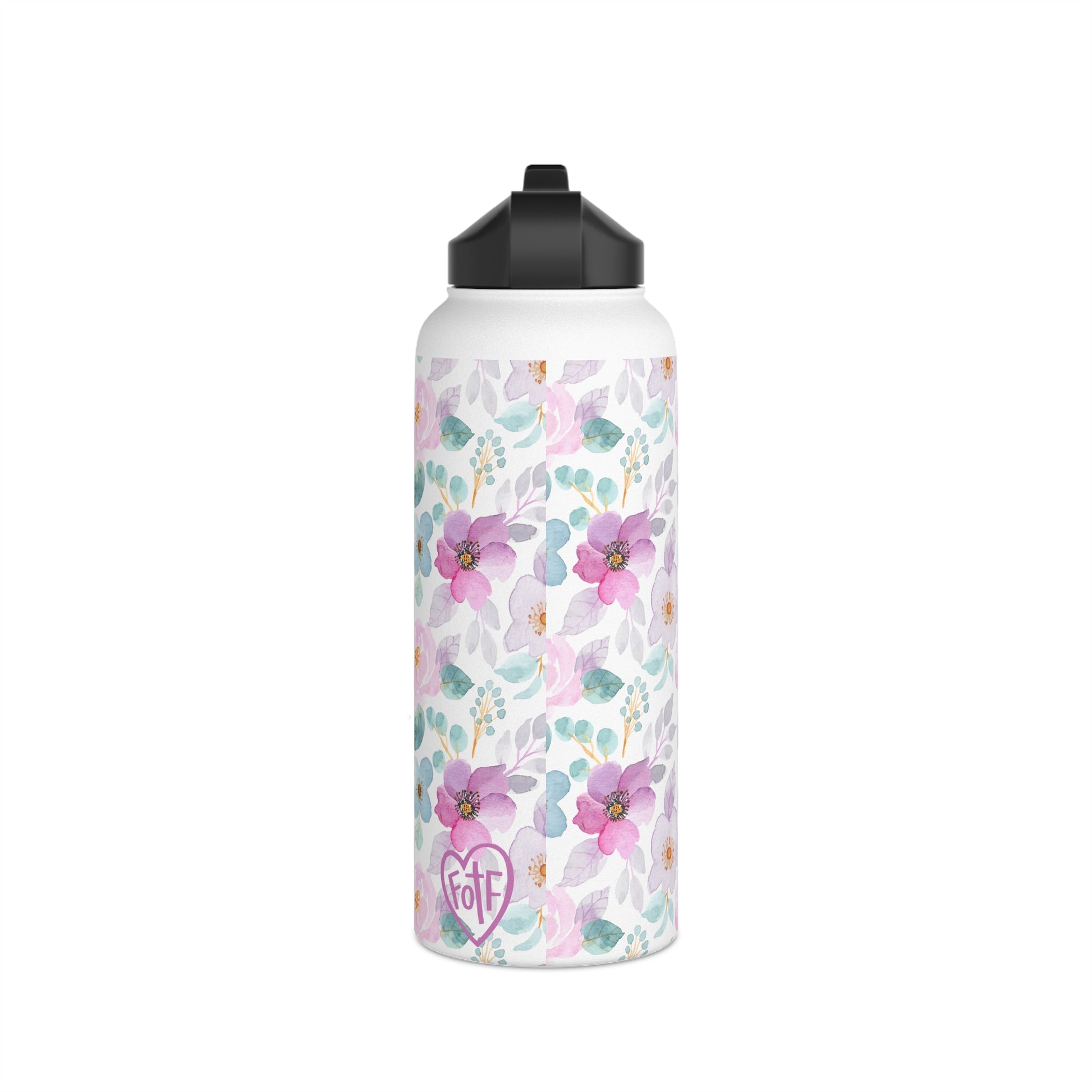 Floral Child of God Stainless Steel Water Bottle - Friends of the Faith