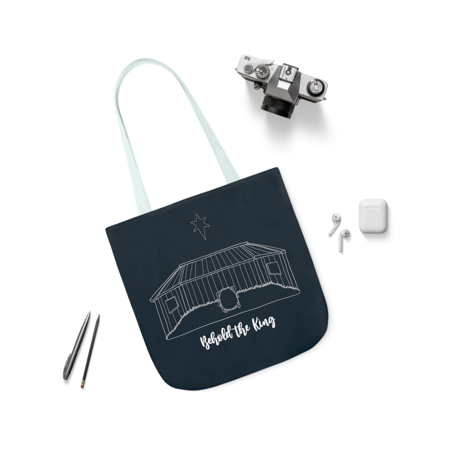 Behold the King Canvas Tote Bag