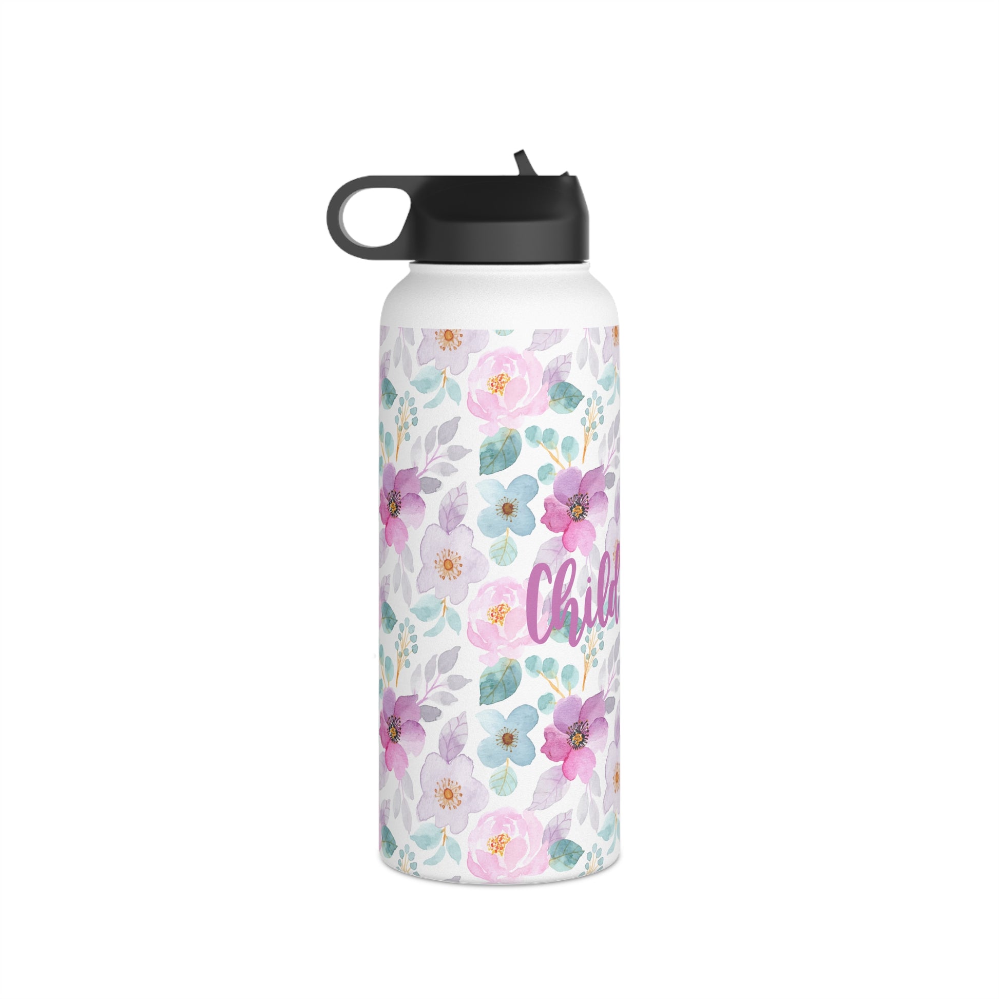 Floral Child of God Stainless Steel Water Bottle - Friends of the Faith