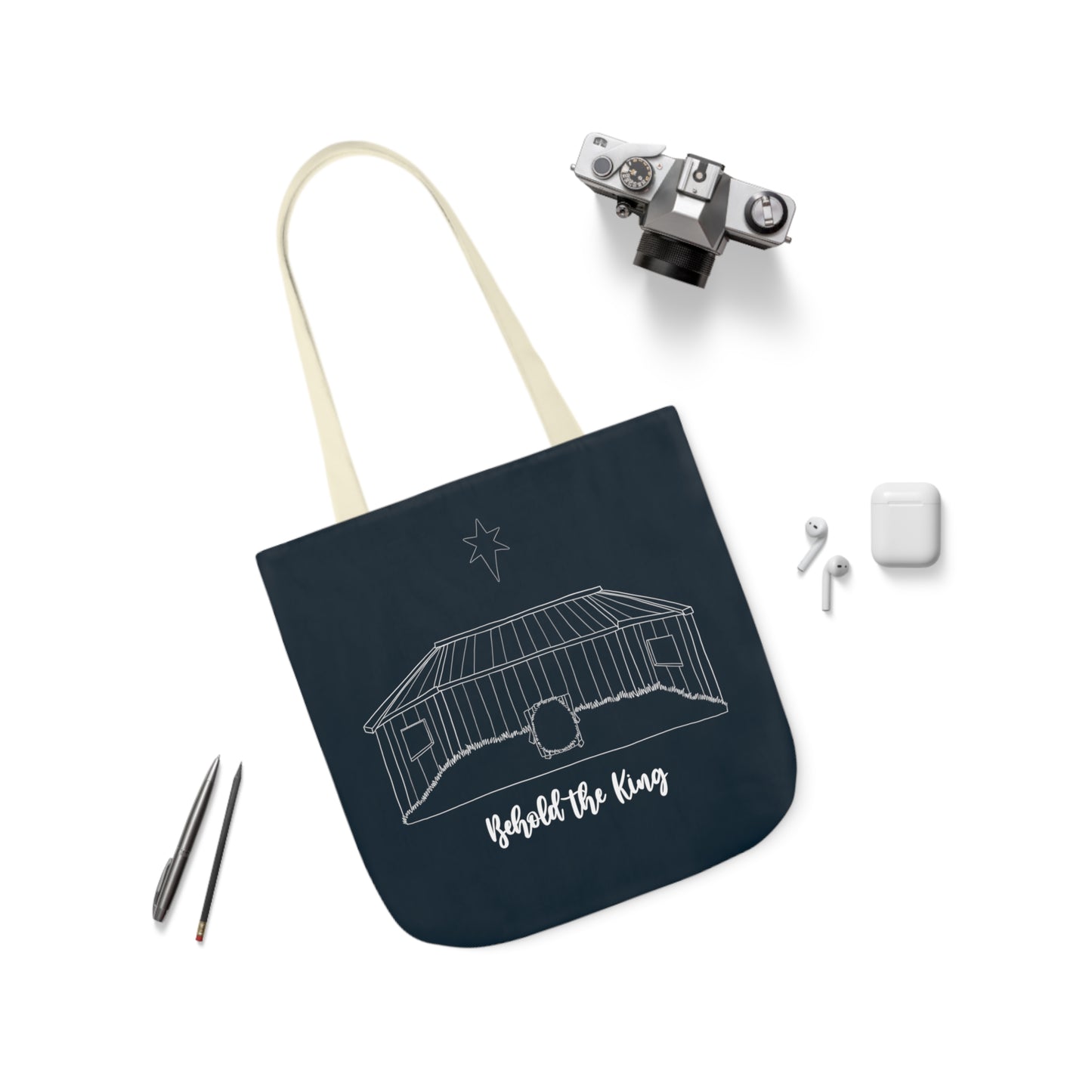Behold the King Canvas Tote Bag