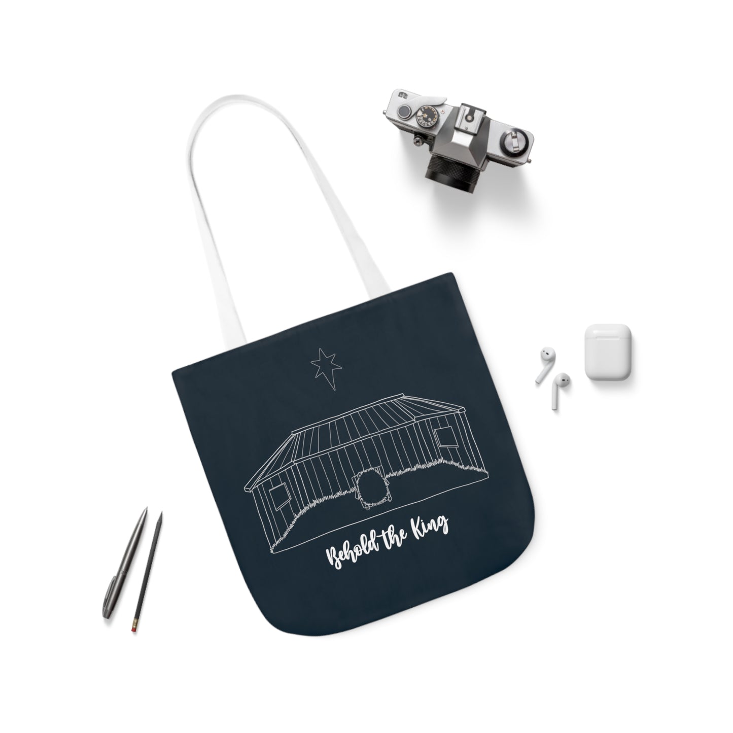 Behold the King Canvas Tote Bag
