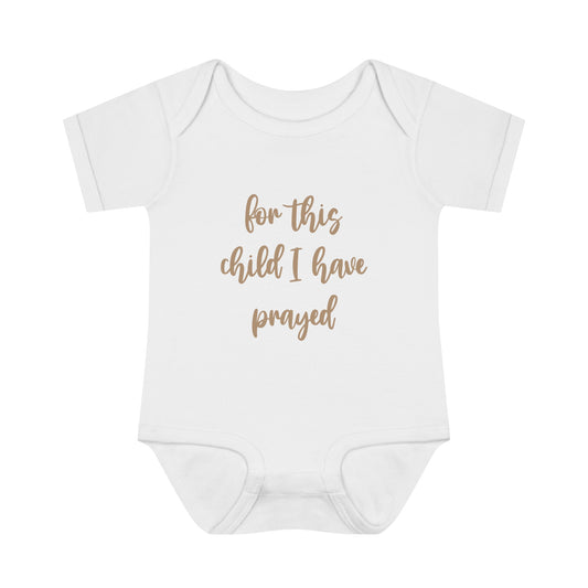 For This Child Infant Body Suit - Friends of the Faith