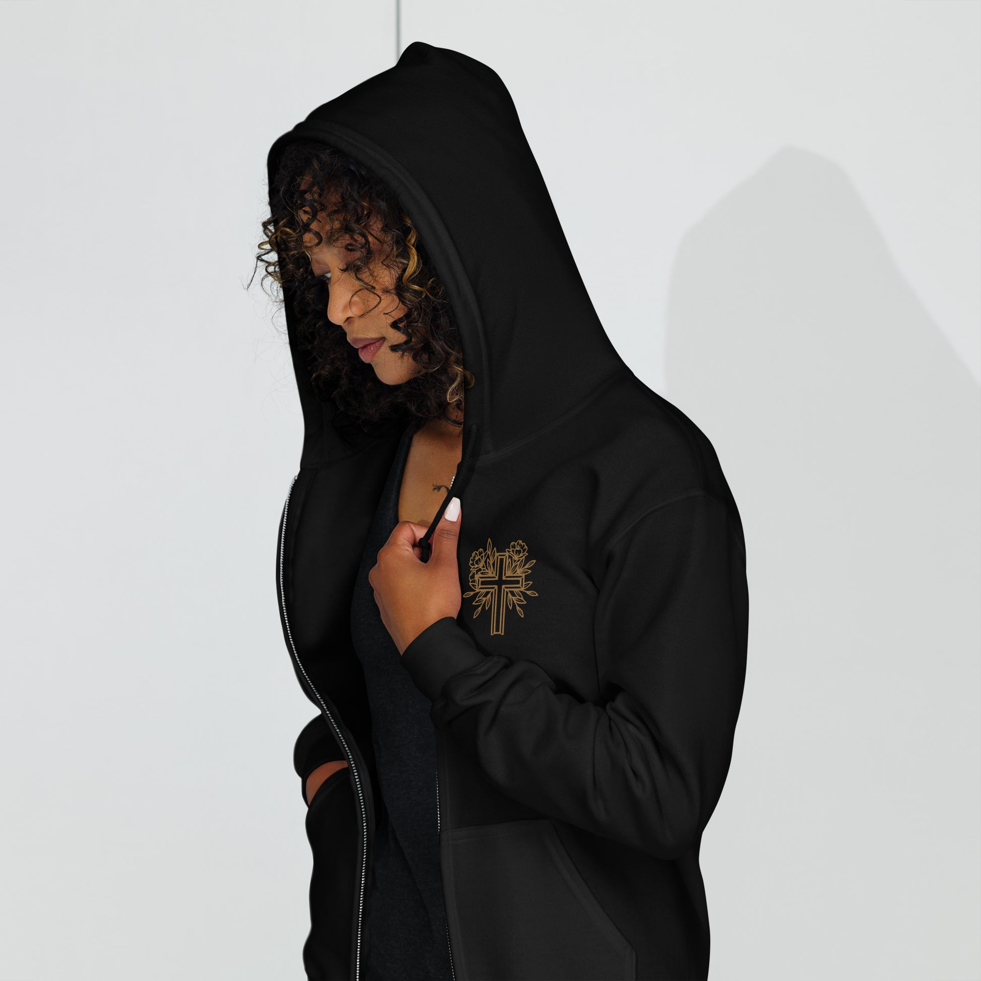 He is Risen Embroidered Zip Hoodie - Friends of the Faith