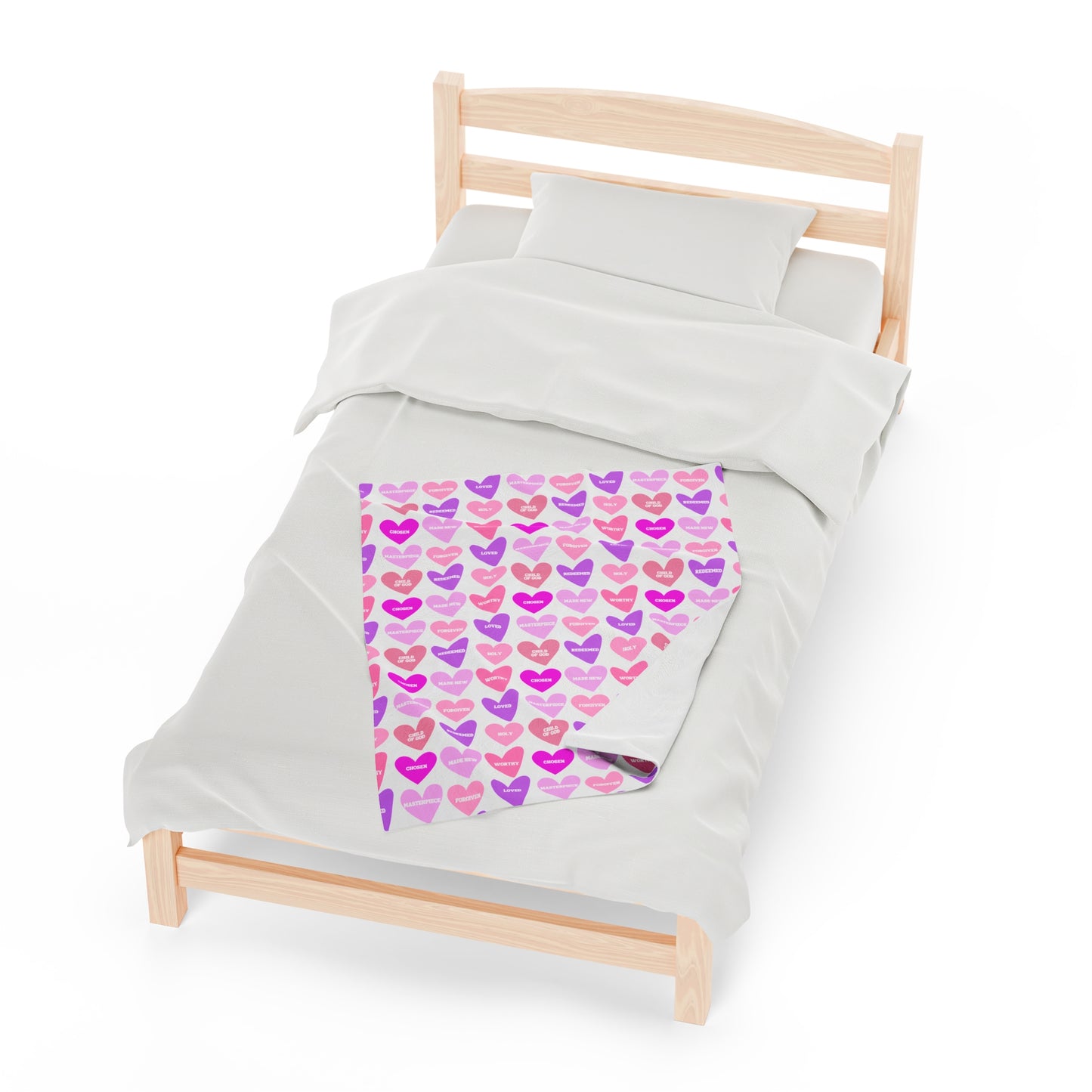 Valentine Hearts Plush Blanket