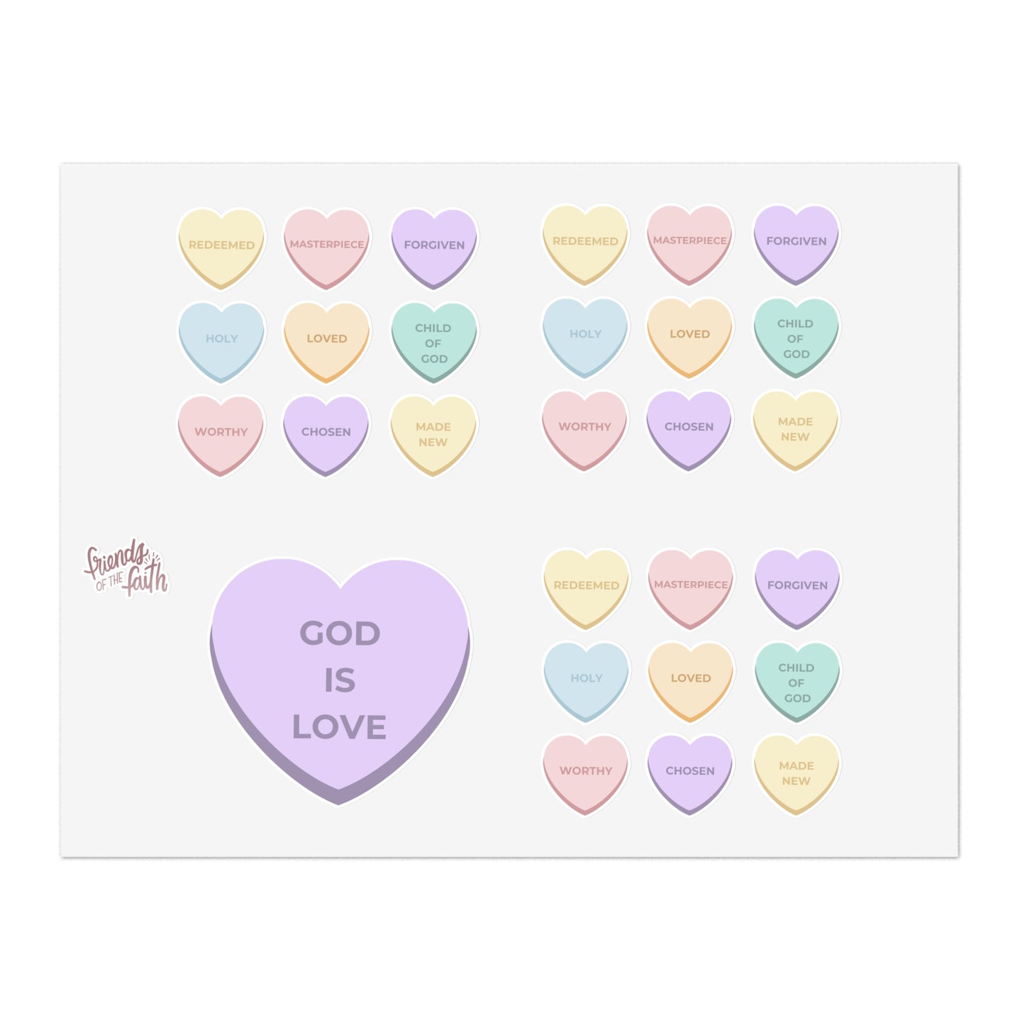 Valentine's Sticker Sheet - Friends of the Faith