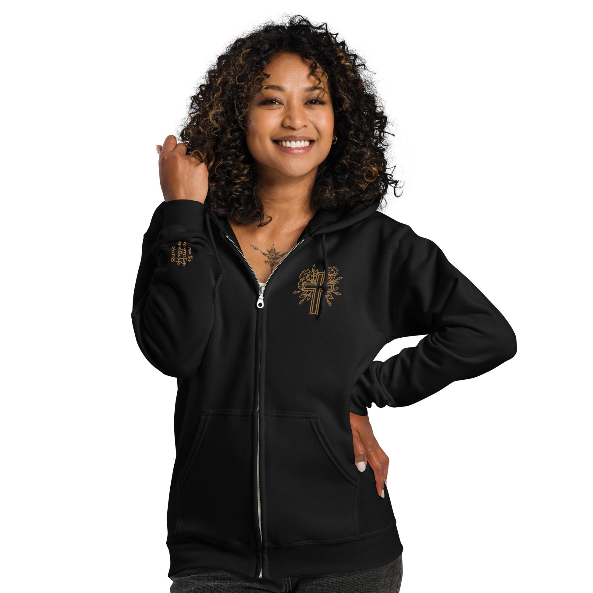 He is Risen Embroidered Zip Hoodie - Friends of the Faith